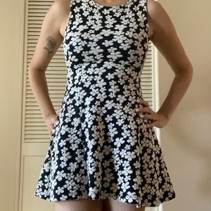 H&M Floral Print Knit Mini Dress